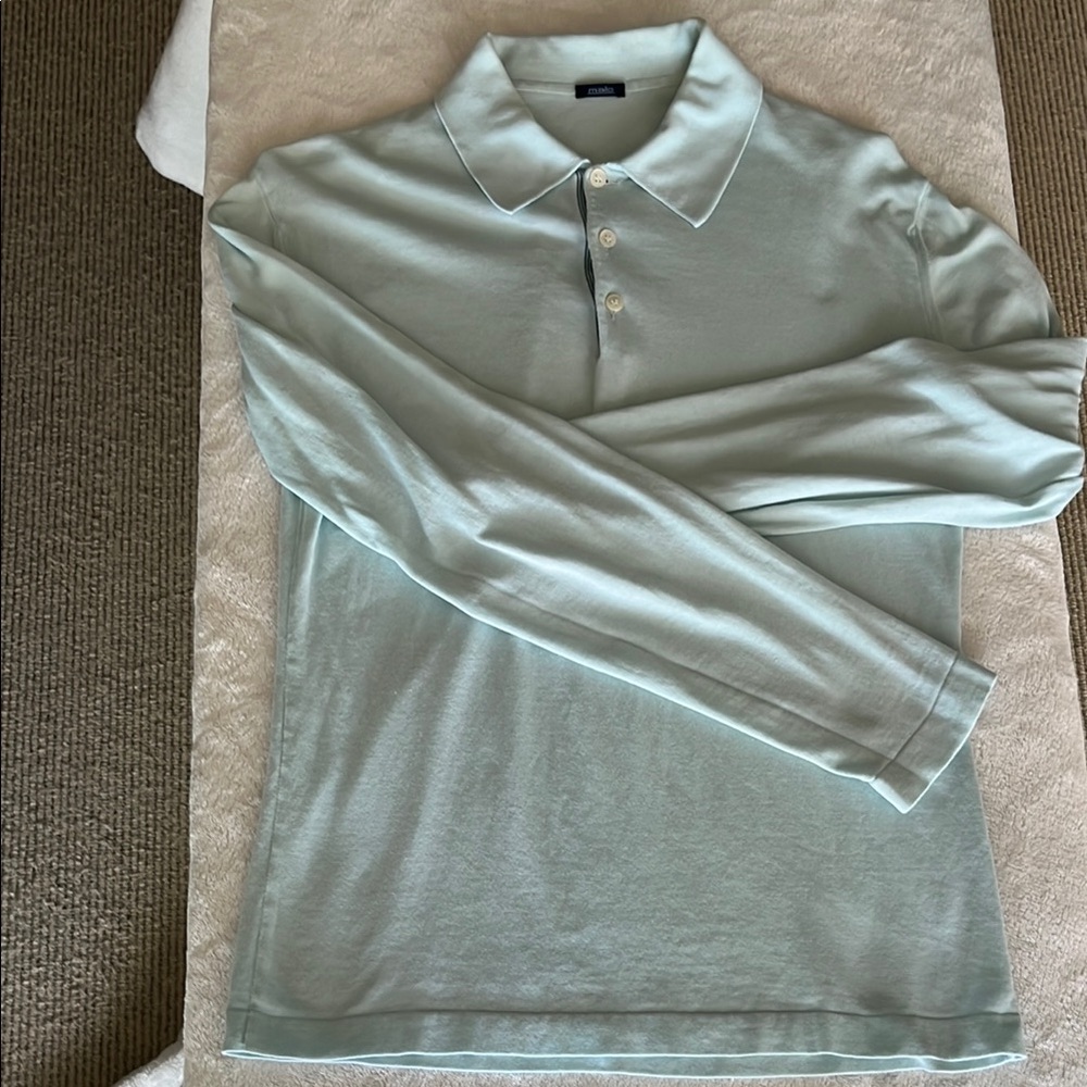 Malo Italian cotton long T polo style shirt